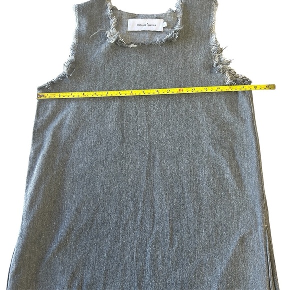 Marques'‎ AlmeidaScoop Neck Knee-Length Dress Size Small Denim Frayed - Picture 4 of 6